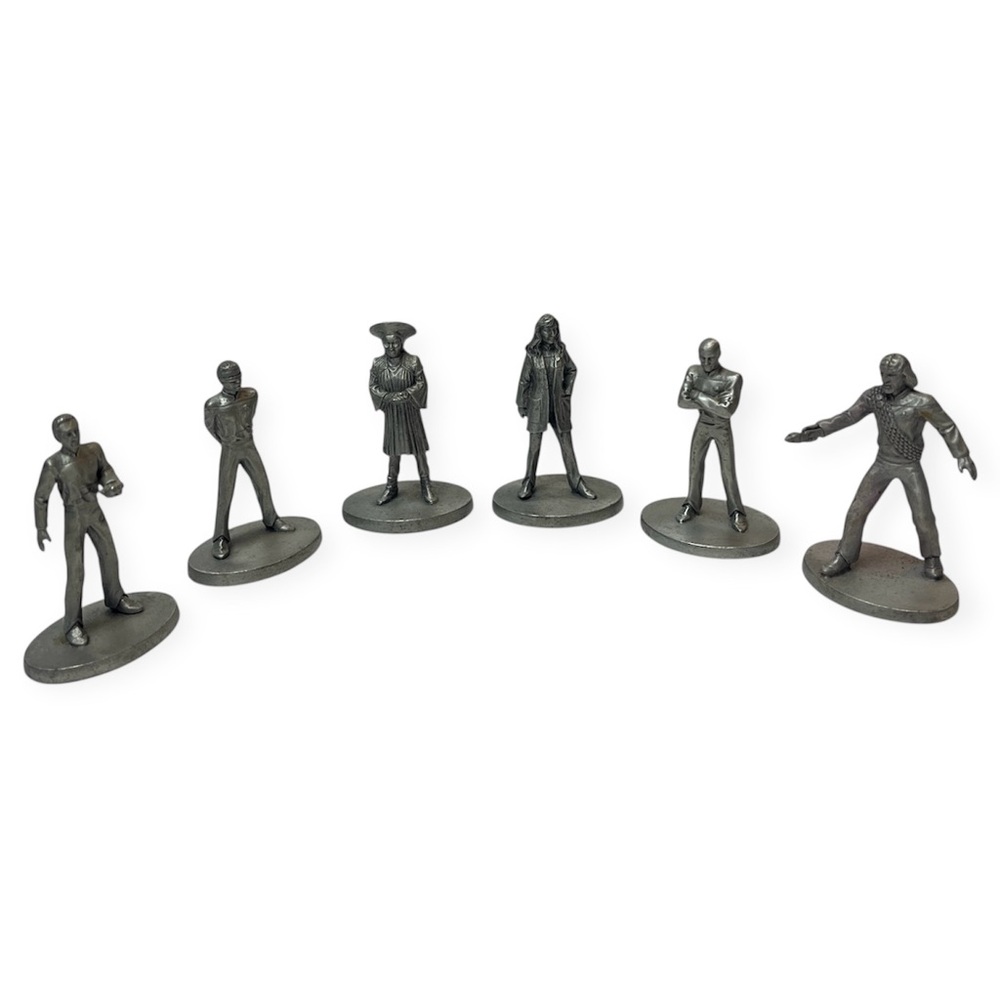 Lot Of 6 Star Trek TNG 1993 Rawcliffe 3 1/2” Pewter Figures